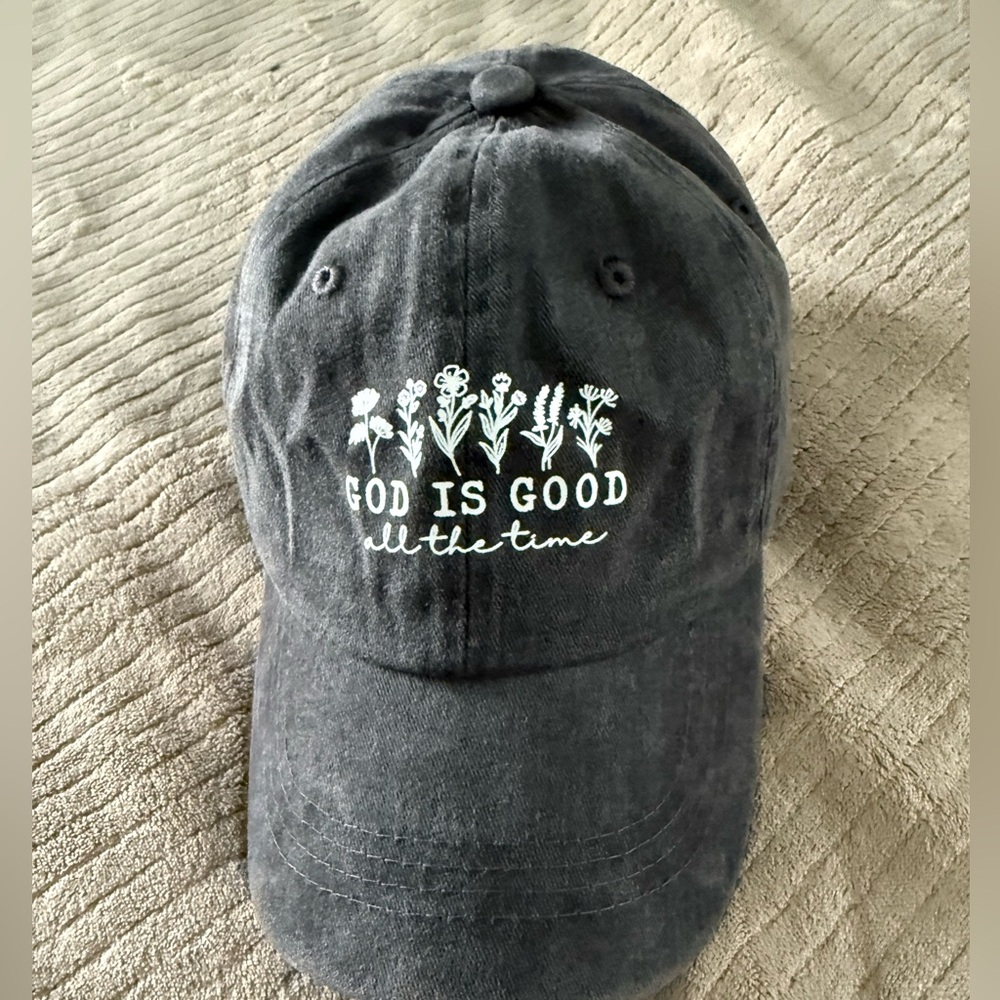 Stylish Washed Black Cap Christian hat